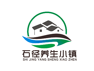 盛銘的石徑養(yǎng)生小鎮(zhèn)山水logologo設計