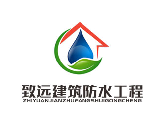 郭慶忠的建筑防水工程單色logologo設(shè)計(jì)