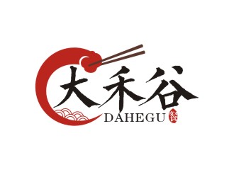 曾翼的大禾谷中式快餐標(biāo)志設(shè)計(jì)logo設(shè)計(jì)