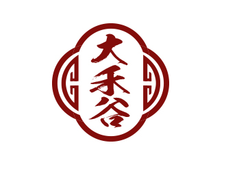 余亮亮的大禾谷中式快餐標(biāo)志設(shè)計logo設(shè)計