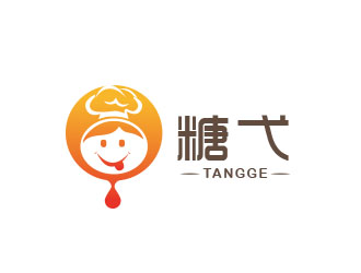 朱紅娟的糖弋液態(tài)糖漿卡通人物logo設(shè)計