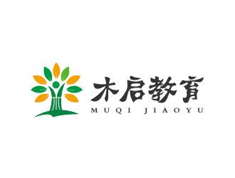 李賀的木啟教育logo設(shè)計(jì)logo設(shè)計(jì)