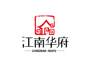 秦曉東的江南華府房地產(chǎn)開發(fā)logo設(shè)計