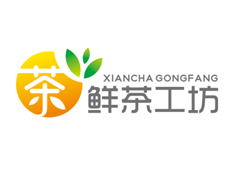 趙鵬的鮮茶工坊珍珠奶茶logo設(shè)計(jì)