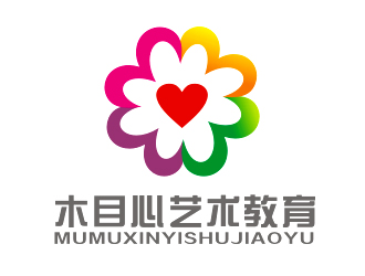 李杰的木目心藝術教育logo設計