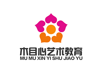 潘樂的木目心藝術(shù)教育logo設計