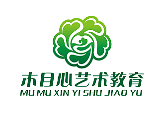 勞志飛的木目心藝術(shù)教育logo設計