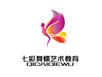 薛永輝的七彩舞蝶藝術教育logo設計