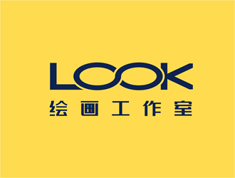 唐國強的look繪畫工作室logo設(shè)計