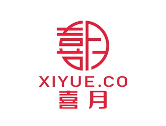 唐國強的喜月logo設計