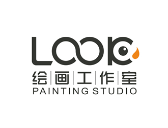 唐國(guó)強(qiáng)的look繪畫工作室logo設(shè)計(jì)