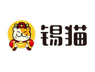 鐘炬的錫貓卡通人物標志設(shè)計logo設(shè)計