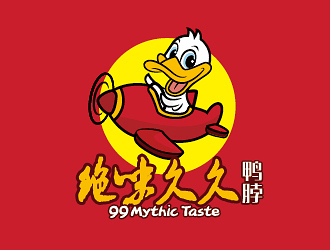 趙軍的99 Mythic Taste（一只開飛機/火箭的鴨子）logo設計