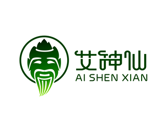 唐國強的艾神仙艾灸卡通商標設(shè)計logo設(shè)計