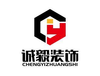 張俊的誠毅室內裝飾設計工作室logo設計