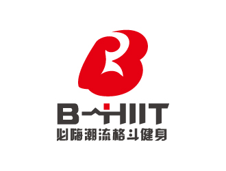 葉美寶的B-HIIT   必嗨潮流格斗健身logo設(shè)計