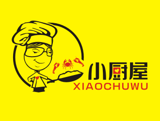 姜彥海的小廚屋餐廳卡通LOGOlogo設(shè)計(jì)