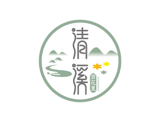 張俊的清溪?百花里logo設(shè)計