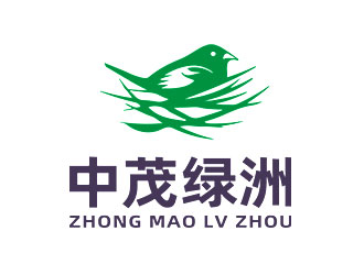 鐘炬的中茂綠洲logo設(shè)計