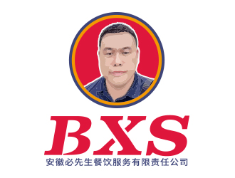 向正軍的必先生餐飲人物卡通logo設計logo設計