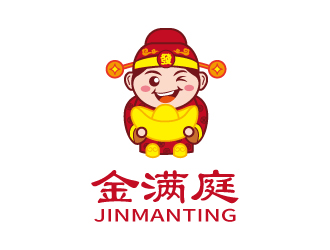 張俊的金滿(mǎn)庭休閑食品卡通logo設(shè)計(jì)logo設(shè)計(jì)