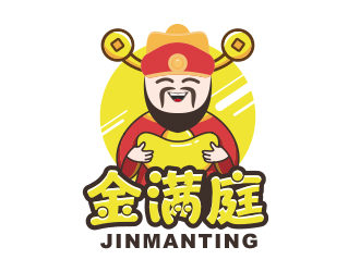 黃安悅的金滿(mǎn)庭休閑食品卡通logo設(shè)計(jì)logo設(shè)計(jì)