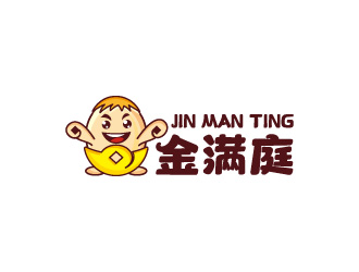 周金進(jìn)的金滿(mǎn)庭休閑食品卡通logo設(shè)計(jì)logo設(shè)計(jì)