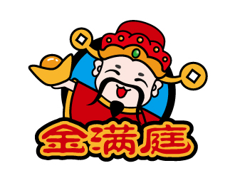 張曉明的金滿(mǎn)庭休閑食品卡通logo設(shè)計(jì)logo設(shè)計(jì)