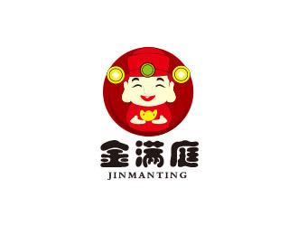 朱紅娟的金滿(mǎn)庭休閑食品卡通logo設(shè)計(jì)logo設(shè)計(jì)