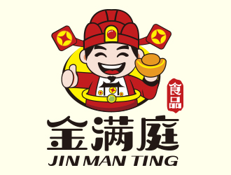 向正軍的金滿(mǎn)庭休閑食品卡通logo設(shè)計(jì)logo設(shè)計(jì)