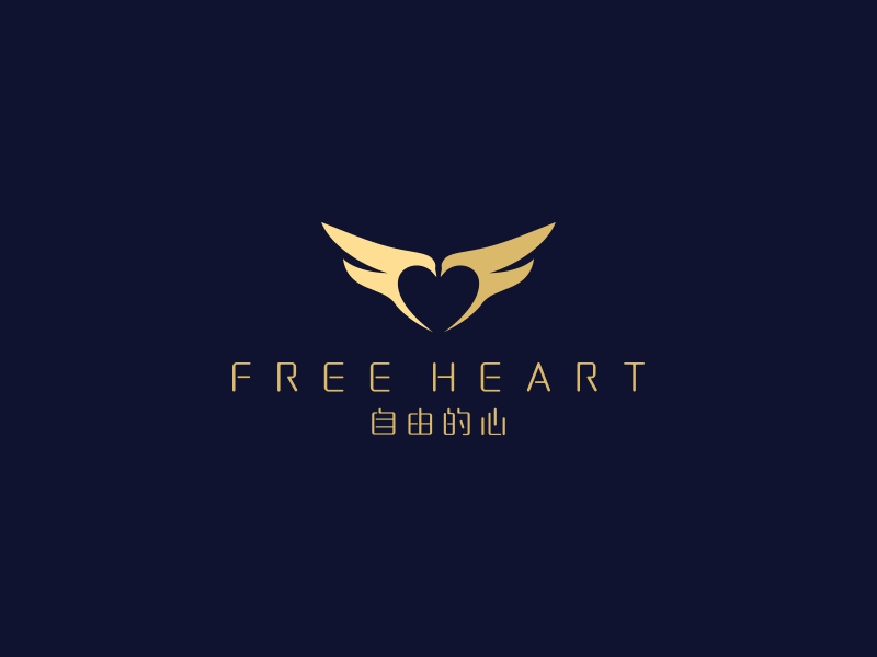 中文：自由的心     英文：Free heartlogo設(shè)計(jì)