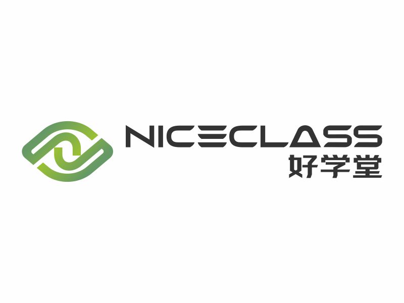 英文名字是“Niceclass ”，中文名字是“好學(xué)堂”logo設(shè)計(jì)