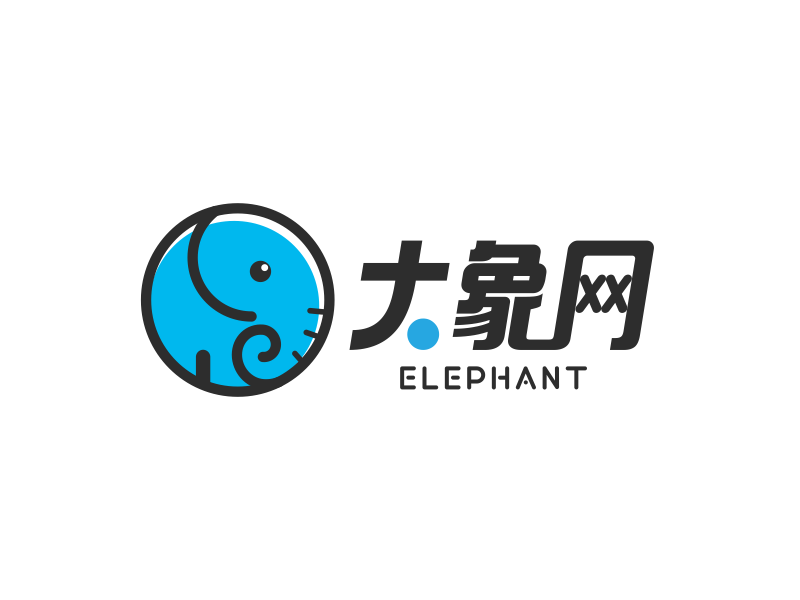 李橋的大象購物logo設計