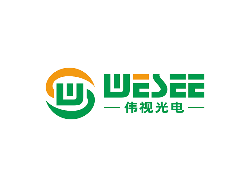 周都響的WeSee   偉視光電logo設(shè)計(jì)