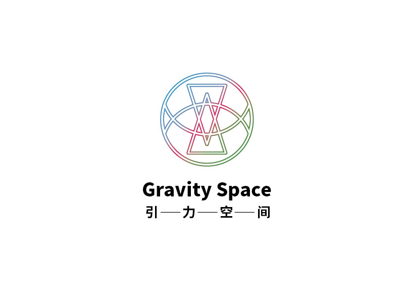 李寧的GRAVITY SPACE黑白色logo設計