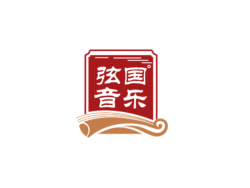 李杰的弦音國(guó)樂(lè)古箏培訓(xùn)學(xué)院logo設(shè)計(jì)