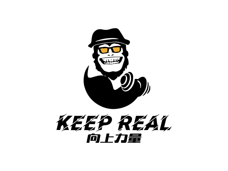 秦光華的中文名：向上力量 英文名：keep reallogo設計