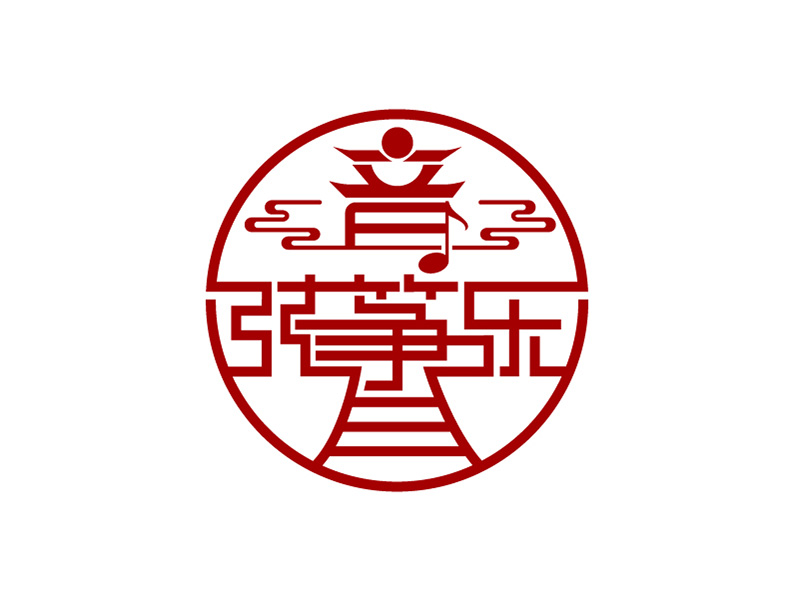 李勝利的弦音箏樂(lè)古箏培訓(xùn)學(xué)校logo設(shè)計(jì)