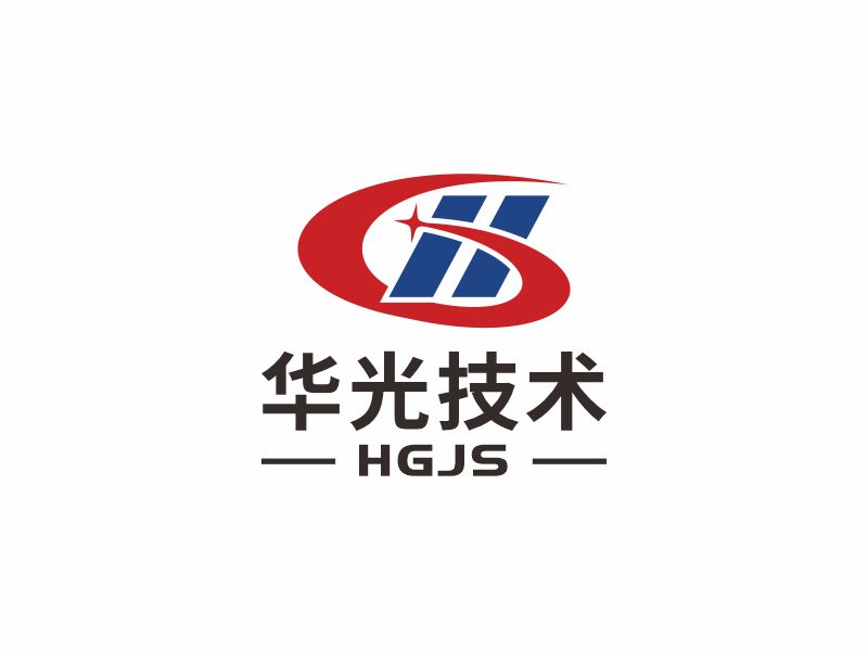 何嘉健的華光新材料技術(shù)有限公司（半圓）（HGJS）logo設(shè)計