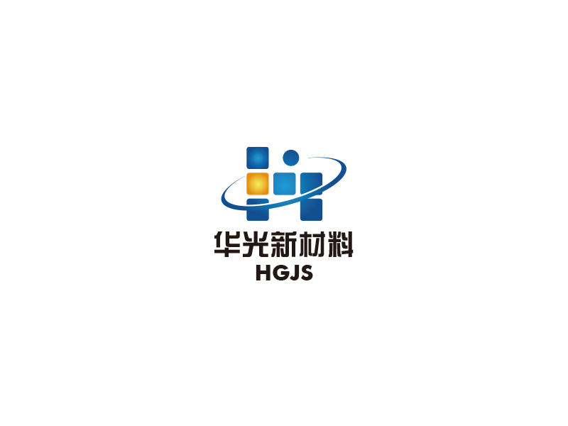 高明奇的華光新材料技術(shù)有限公司（半圓）（HGJS）logo設(shè)計