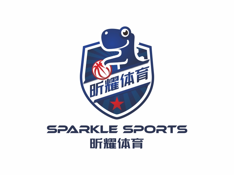 陳國偉的昕耀體育，副標(biāo)題：SPARKLE SPORTSlogo設(shè)計(jì)