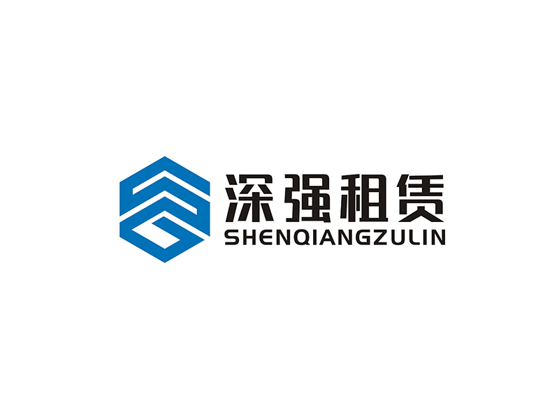 周都響的深強租賃logo設計