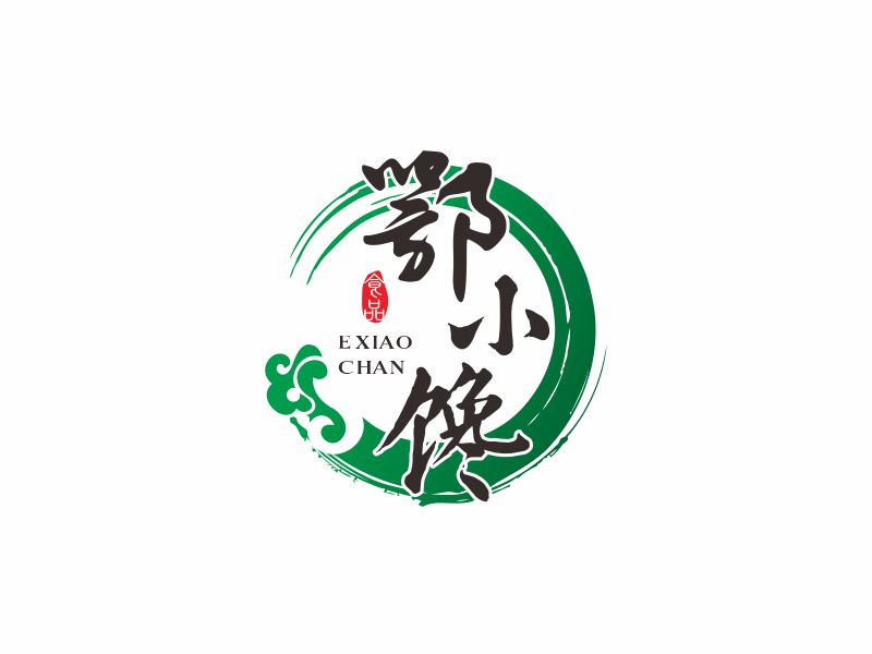 何嘉健的鄂小饞食品有限公司logo設(shè)計