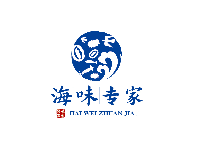 張俊的海味專(zhuān)家logo設(shè)計(jì)